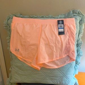 Peach Under Armour shorts BNWT